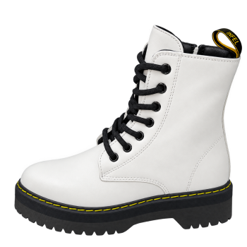 Triple Sole Micro Fibre White Boot With Far Inside