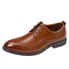 Formal Tan Brown Derby Plain Toe Premium Shoes For Men By PULLMAN