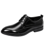 Formal Black Derby Plain Toe Premium Shoes For Men By PULLMAN