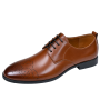 Formal And Casual Tan Brown Brogue Leather Shoes For Men By PULLMAN
