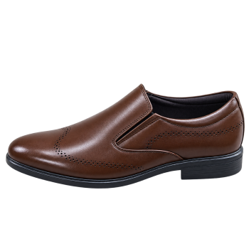 13R Original Brogue Slip-On Formal Casual Party Shoes Comes With Goat Leather Brown Color
