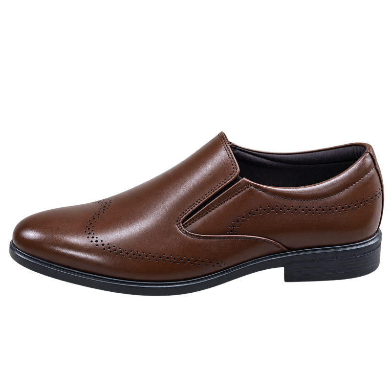 13R Original Brogue Slip-On Formal Casual Party Shoes Comes With Goat Leather Brown Color