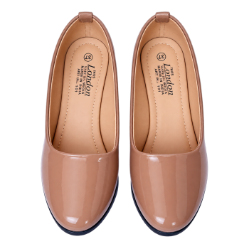 Women's Stylish Formal Low-Heel Shoes With High-Quality Materials With Cheeku Or Beige Colour