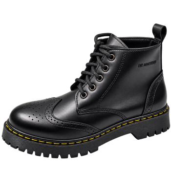 Original Brogue Leather Ankle Lace- Up Double Sole Boot By Marten