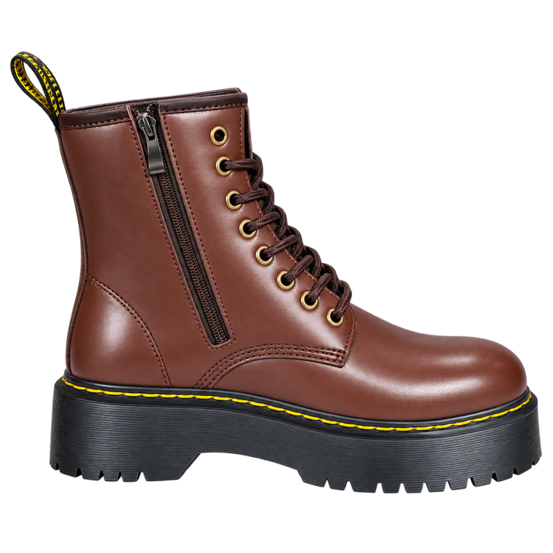 Full Boot With Micro Leather Inspired By Martens Triple Sole