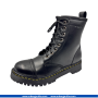 Original Leather Combat Lace-Up Side Chain Boot By Marten Double Sole