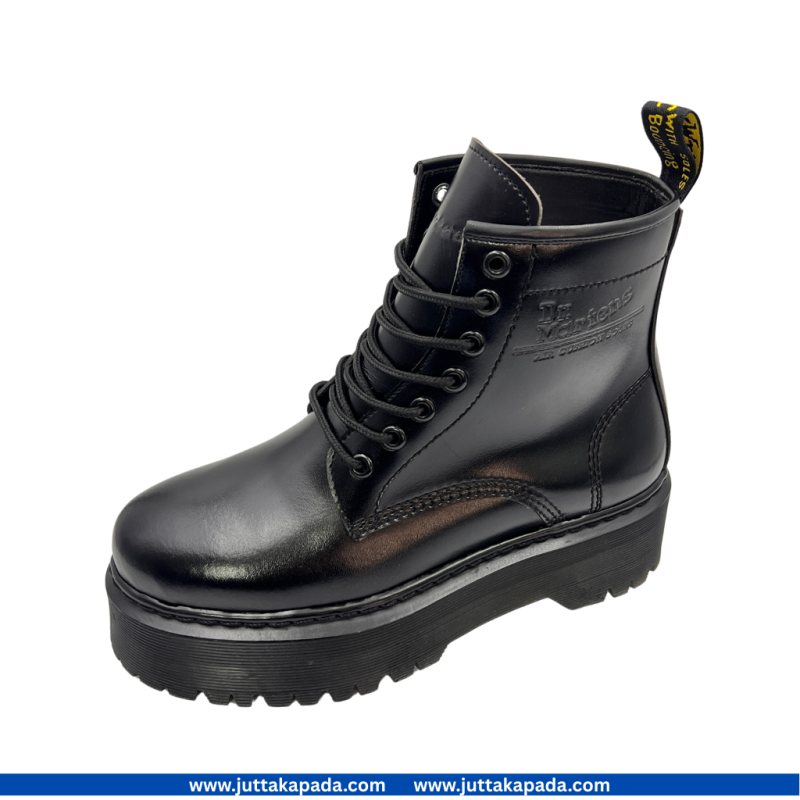 Full Boot Without Zipper With Micro Leather Inspired By Martens Triple Sole