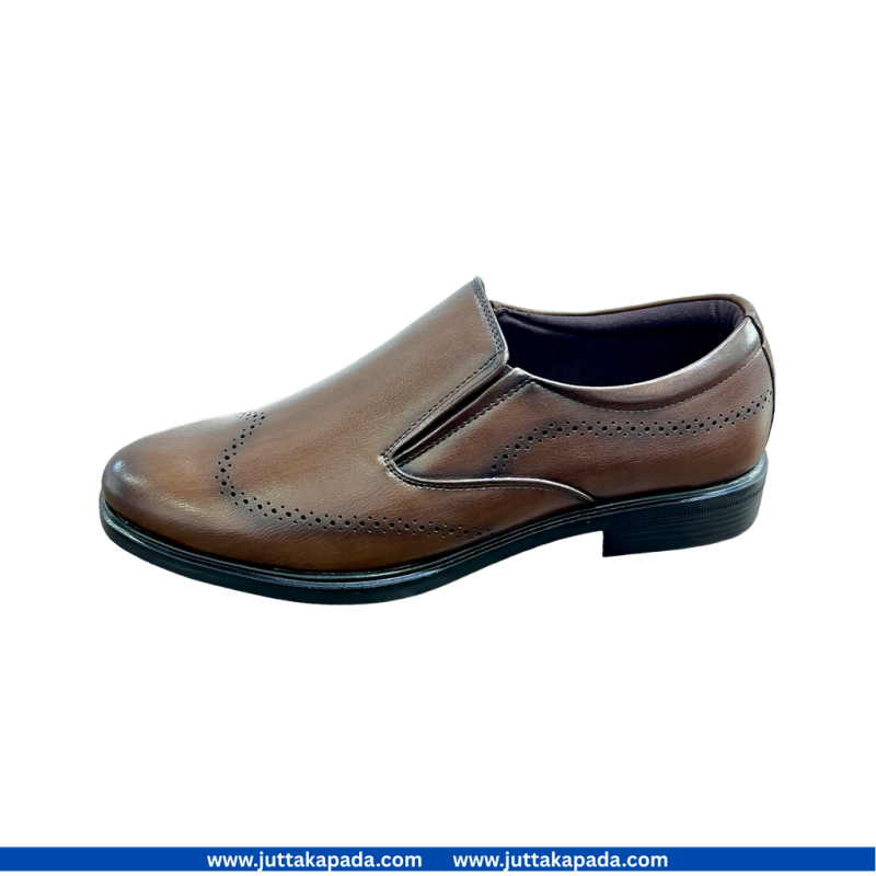 13R Original Brogue Slip-On Formal Casual Party Shoes Comes With Goat Leather Brown Color