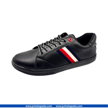 Sneakers By Tommy Hilfiger With Micro Leather In Lace-Up And Brand Stripe