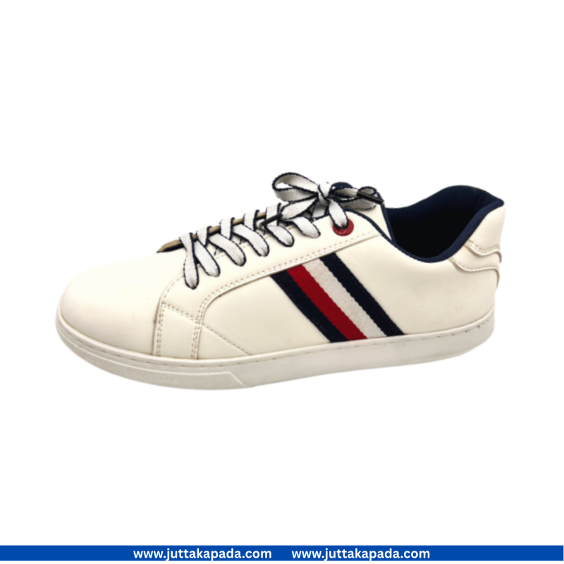Sneakers By Tommy Hilfiger With Micro Leather In Lace-Up And Brand Stripe