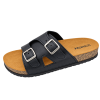 Sandals For Men With Adjustable Double Buckle In Black Color
