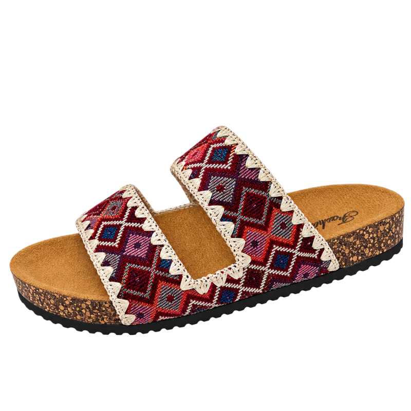 Sandals For Ladies In Beautiful Colour With Different Dhaka Pattern