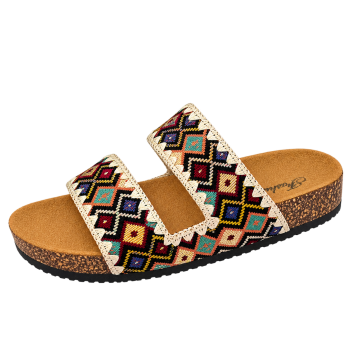 Sandals For Ladies In Beautiful Colour With Different Dhaka Pattern