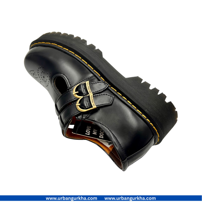 Mary Jane Double Strap Original Soft Leather Shoes Inspired By Martin Double Sole